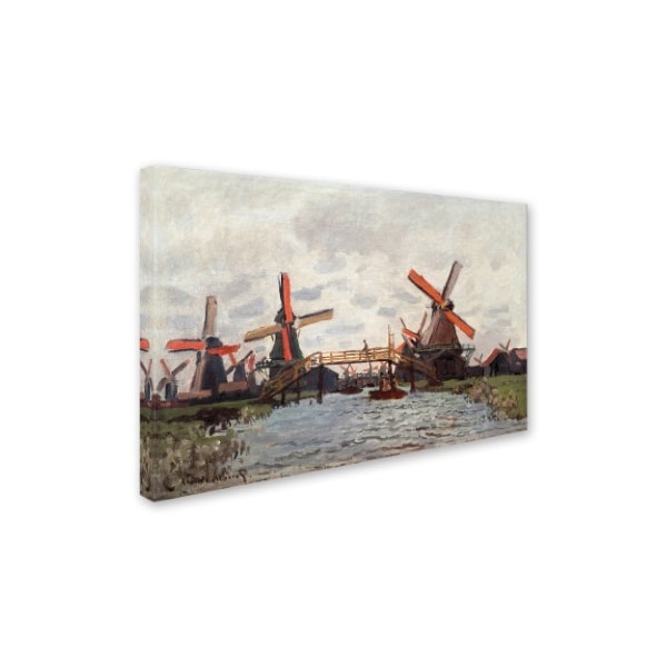 Monet 'Mills Near Zaandam' Canvas Art,12x19